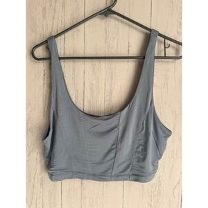 Free People Movement Intimately FP Blue Crop Top Bralette Womens Size L